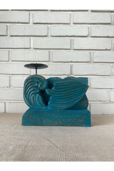 Candle Holder - The Swan - Teal